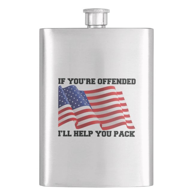 American patriot  hip flask (Front)