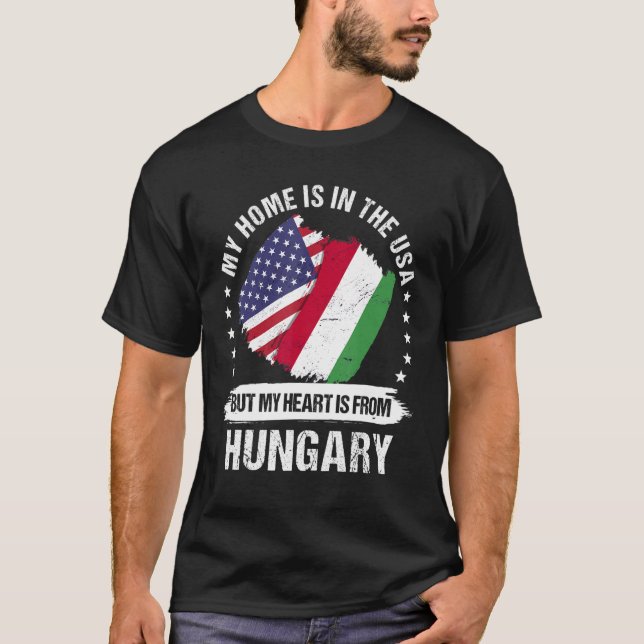 American Patriot Hungary Flag American Hungarian R T-Shirt (Front)