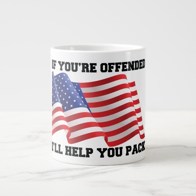 American patriot large coffee mug (Front)