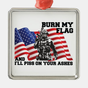 American Patriot Metal Ornament