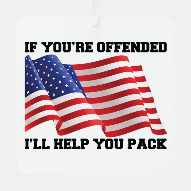 American patriot  metal tree decoration (Front)