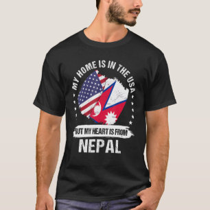 American Patriot Nepal Flag American Nepalese Root T-Shirt