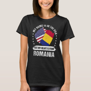 American Patriot Romania Flag American Romanian Ro T-Shirt