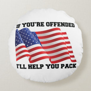 American patriot round cushion