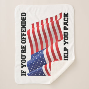 American patriot  sherpa blanket