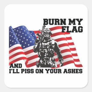 American Patriot Square Sticker
