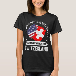 American Patriot Switzerland Flag Swiss Roots T-Shirt