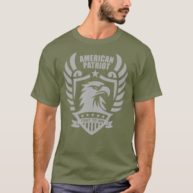 American Patriot Tee - combat Green (Front)