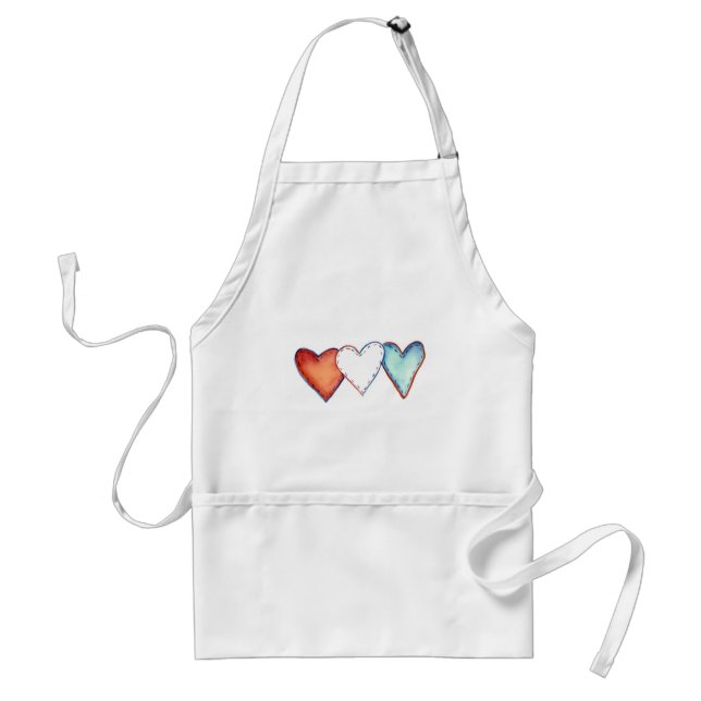 American Patriot USA Pride Hearts Apron (Front)
