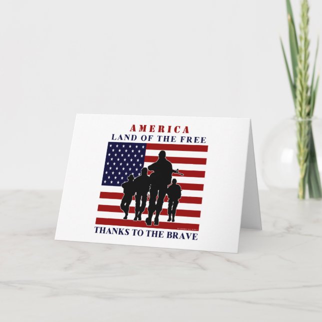 American Patriotic Blank Note Card (Front)