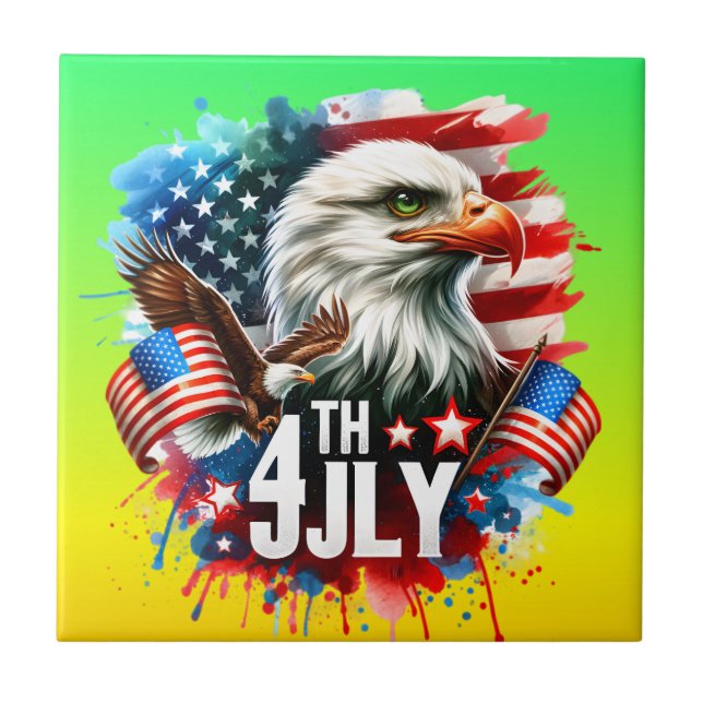 American Patriotic Eagle Sublimation-61905 Ceramic Tile (Front)