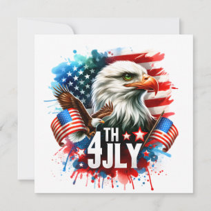 American Patriotic Eagle Sublimation-61905 Holiday Card