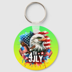 American Patriotic Eagle Sublimation-61905 Key Ring
