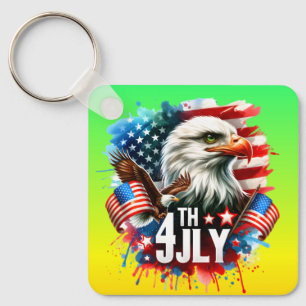 American Patriotic Eagle Sublimation-61905 Key Ring