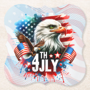 American Patriotic Eagle Sublimation-61905 Paper Coaster