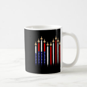 American Patriotic Fighter Jets Usa Flag 4th Of Ju Coffee Mug