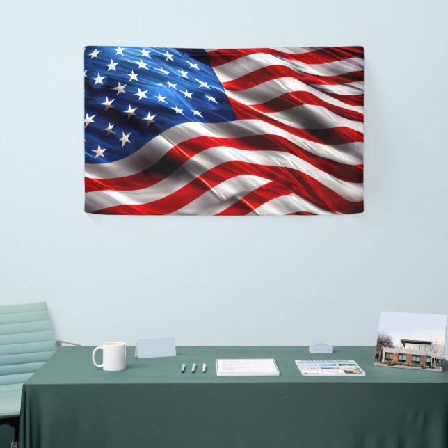 American Patriotic Flag Banner Stars And Stripes (Tradeshow)