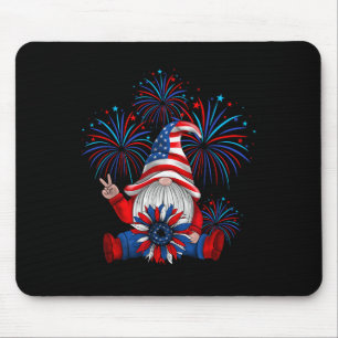 American Patriotic Gnome Usa Independence Day 4th Mouse Pad