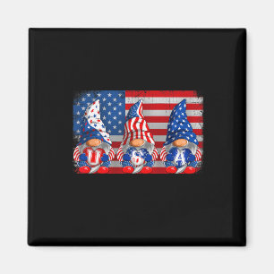 American Patriotic Gnomes Usa Independence Day 4th Magnet
