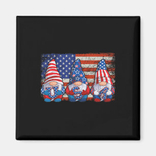 American Patriotic Gnomes Usa Independence Day 4th Magnet