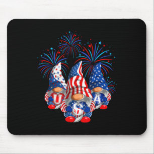 American Patriotic Gnomes Usa Independence Day 4th Mouse Pad