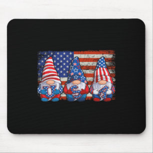 American Patriotic Gnomes Usa Independence Day 4th Mouse Pad