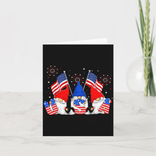 American Patriotic Gnomes USA Independence Day Card