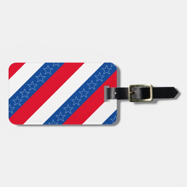American patriotic luggage tag (Front Horizontal)