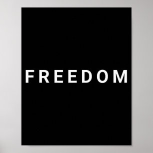 American Patriotic Minimal Design Freedom Poster