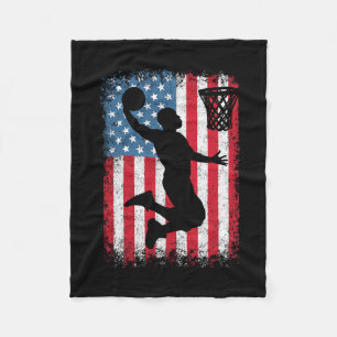 American Patriotic Sketll 4th Of July Usa Flag Men Fleece Blanket