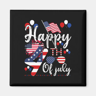 American Patriotic Us Flag Alien Happy 4th Of July Magnet