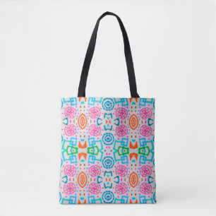 American pattern. Ikat seamless print. Fashion che Tote Bag