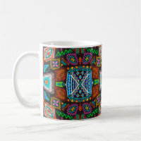 American pattern. Ikat seamless print. Indian desi
