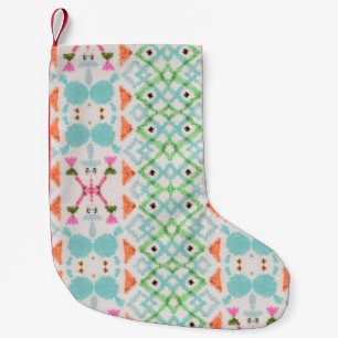 American pattern. Ikat seamless print. Vintage per Small Christmas Stocking