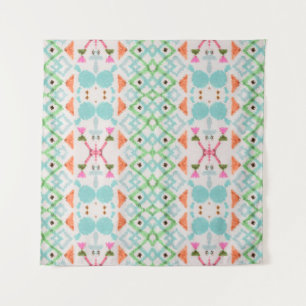 American pattern. Ikat seamless print. Vintage per Tapestry