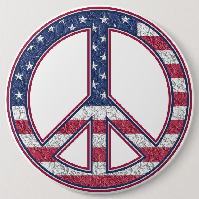 American Peace 6 Cm Round Badge (Front)