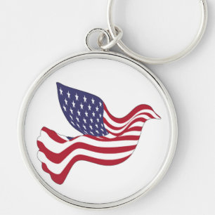 AMERICAN PEACE DOVE KEY RING