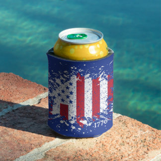 American Peace Flag 1776 American State National Can Cooler