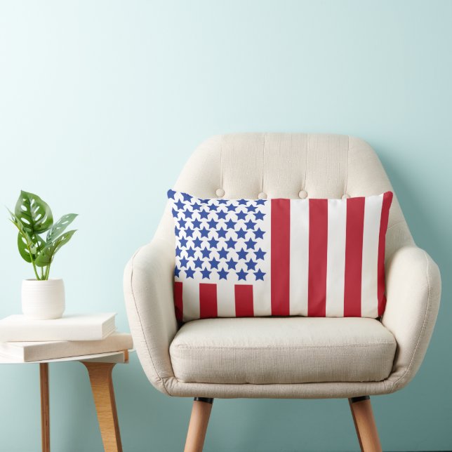 American Peace Flag American State National Lumbar Lumbar Cushion (Chair)