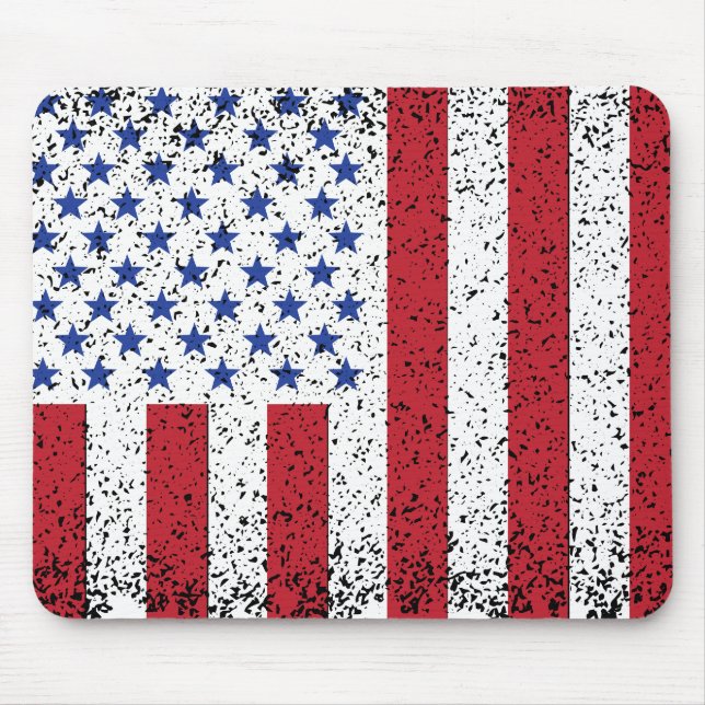 American Peace Flag American State National Mouse  Pad (Front)