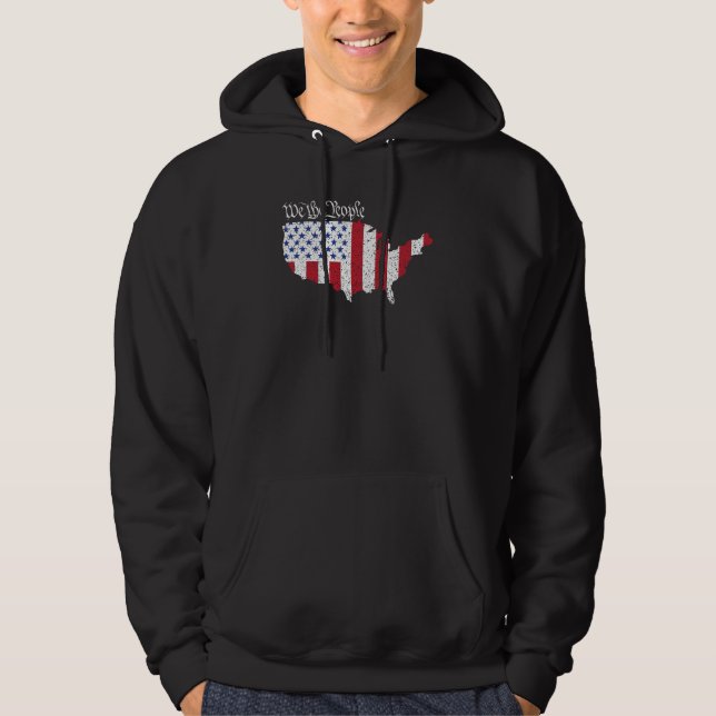 American Peace Flag We the People America Hoodie (Front)