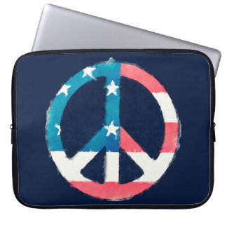 American Peace Sign grunge Laptop Sleeve