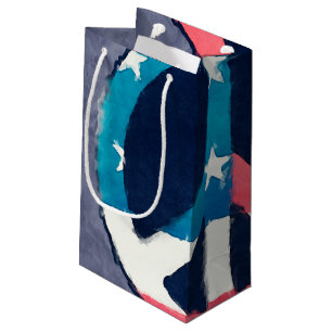 American Peace Sign grunge + your ideas Small Gift Bag