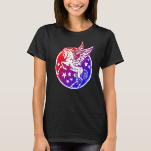 American Pegasus Flying Horse Vintage Power Symbol T-Shirt