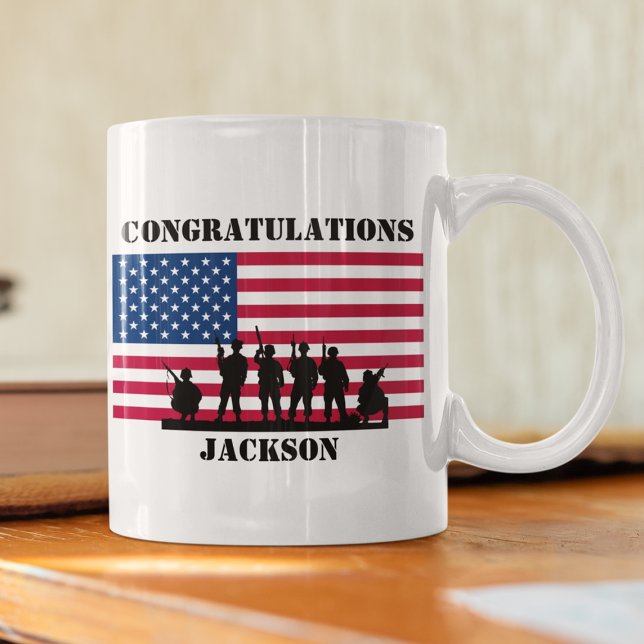 American Personalised Army Gift Coffee Mug (Creator Uploaded)