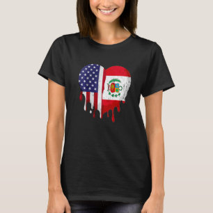 American Peruvian Hispanic Heritage Month Peru Fla T-Shirt