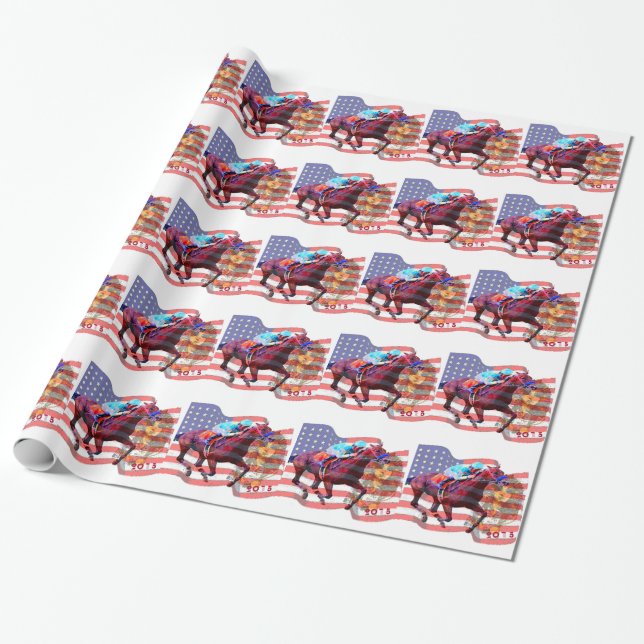 American Pharoah 2015 Wrapping Paper (Unrolled)
