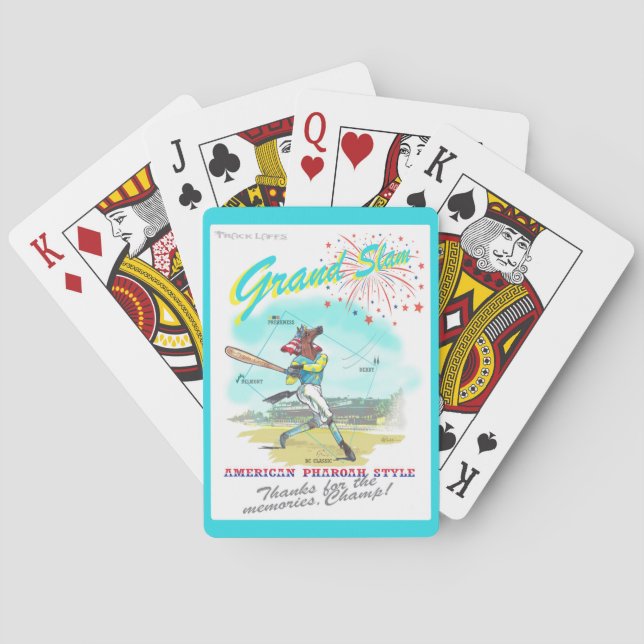 American Pharoah Grand Slam Tribute Playing Cards (Back)