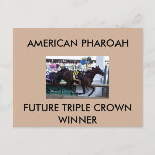 American Pharoah Triple Crown winner postcard