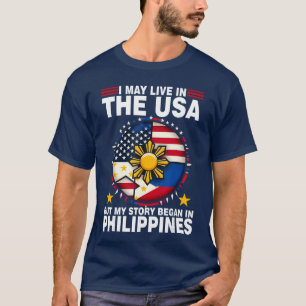 American Philippines Roots Filipino Gifts I Love P T-Shirt